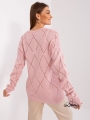 Ažūrinis megztinis, rožinis